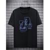 imageSOLY HUX Mens Graphic T Shirts Letter Print Short Sleeve Round Neck Casual Tees TopsBlack Letter