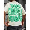 imageSOLY HUX Mens Graphic Tee Shirt Y2k Novelty Printed Short Sleeve Crew Neck Tops StreetwearBeige Green Graphic