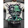 imageSOLY HUX Mens Graphic Tee Shirt Y2k Novelty Printed Short Sleeve Crew Neck Tops StreetwearBeige Green Graphic