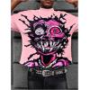 imageSOLY HUX Mens Graphic Tee Shirt Y2k Novelty Printed Short Sleeve Crew Neck Tops StreetwearPink Graphic