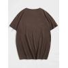 imageSOLY HUX Mens Graphic Tee Tops Vintage Letter Print Short Sleeve Crewneck Casual Summer T ShirtsChocolate Brown