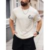 imageSOLY HUX Mens Graphic Tees Short Sleeve Crew Neck Letter Print Summer T Shirt TopsApricot Graphic