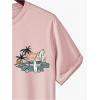 imageSOLY HUX Mens Graphic Tees Short Sleeve Crew Neck Letter Print Summer T Shirt TopsPink Graphic