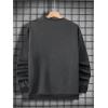 imageSOLY HUX Mens Letter Graphic Sweatshirt Crewneck Drop Shoulder Long Sleeve Casual Pullover TopsGrey Letter