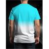 imageSOLY HUX Mens Short Sleeve Crew Neck Cool T Shirts Ombre Tops Graphic Tees Summer OutfitBlue White Multi