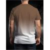 imageSOLY HUX Mens Short Sleeve Crew Neck Cool T Shirts Ombre Tops Graphic Tees Summer OutfitBrown White