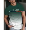 imageSOLY HUX Mens Short Sleeve Crew Neck Cool T Shirts Ombre Tops Graphic Tees Summer OutfitGreen White