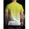 imageSOLY HUX Mens Short Sleeve Crew Neck Cool T Shirts Ombre Tops Graphic Tees Summer OutfitYellow White Multi
