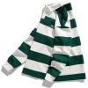 imageSOLY HUX Mens Striped Print Sweatshirts Long Sleeve Collared Preppy Shirts Half Placket Tops Fall OutfitsGreen and White