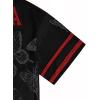 imageSOLY HUX Mens Summer Jersey Shirts Short Sleeve V Neck Graphic Tees Sports Baggy TShirt TopsBlack Red Graphic