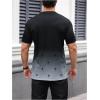 imageSOLY HUX Mens T Shirt Graphic Ombre Shirt Top Crew Neck Short Sleeve Tropical Print Casual TeesBlack and White
