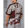 imageSOLY HUX Mens TShirt Y2K Graphic Tees Short Sleeve Punk Summer Loose Top StreetwearCoffee Brown