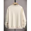 imageSOLY HUX Sweatshirts for Men Letter Graphic Crew Neck Long Sleeve Drop Shoulder Pullover TopApricot Graphic