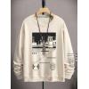 imageSOLY HUX Sweatshirts for Men Letter Graphic Crew Neck Long Sleeve Drop Shoulder Pullover TopApricot Graphic