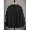 imageSOLY HUX Sweatshirts for Men Letter Graphic Crew Neck Long Sleeve Drop Shoulder Pullover TopBlack Letter Graphic