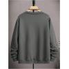imageSOLY HUX Sweatshirts for Men Letter Graphic Crew Neck Long Sleeve Drop Shoulder Pullover TopGrey Letter Graphic