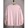 imageSOLY HUX Sweatshirts for Men Letter Graphic Crew Neck Long Sleeve Drop Shoulder Pullover TopPink Letter Graphic