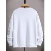 imageSOLY HUX Sweatshirts for Men Letter Graphic Crew Neck Long Sleeve Drop Shoulder Pullover TopWhite Letter