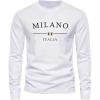 imageSOLY HUX Mens Casual Graphic Tees Letter Print T Shirt Long Sleeve Crewneck Casual TopsWhite Letter