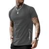 imageSOLY HUX Mens Color Graphic Letter Print Short Sleeve T Shirt Casual Summer Tee TopsGrey Letter Print