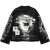imageSOLY HUX Mens Goth Graphic Tees Grunge Jesus Long Sleeve Shirts Crew Neck Hip Hop Tops StreetwearBlack White Graphic