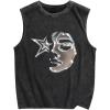 imageSOLY HUX Mens Graphic Tank Top Sleeveless Loose Shirt Vintage Streetwear Casual Tee TopsBlack Graphic
