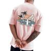 imageSOLY HUX Mens Graphic Tees Short Sleeve Crew Neck Letter Print Summer T Shirt TopsPink Graphic