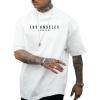 imageSOLY HUX Mens Letter Graphic Tees T Shirts Round Neck Short Sleeve Summer TopsWhite Letter Print
