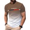 imageSOLY HUX Mens Short Sleeve Crew Neck Cool T Shirts Ombre Tops Graphic Tees Summer OutfitBrown White