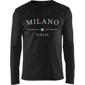 imageSOLY HUX Mens Casual Graphic Tees Letter Print T Shirt Long Sleeve Crewneck Casual TopsBlack Letter