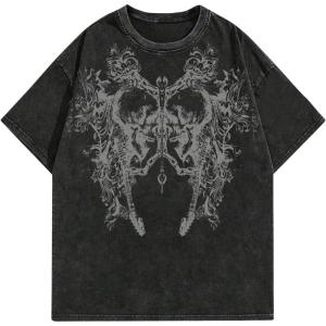 imageSOLY HUX Mens Gothic Graphic Tees Crew Neck Short Sleeve Summer Shirts Streetwear Tee TopsBlack Graphic