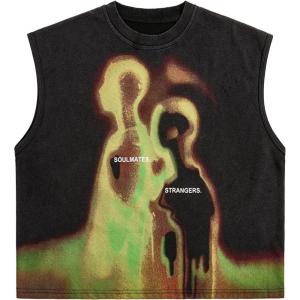 imageSOLY HUX Mens Graphic Tank Top Oversized Crew Neck Sleeveless Loose Fit Vintage Summer Tops ShirtsLime Green Figure