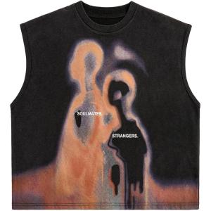 imageSOLY HUX Mens Graphic Tank Top Oversized Crew Neck Sleeveless Loose Fit Vintage Summer Tops ShirtsOrange Figure
