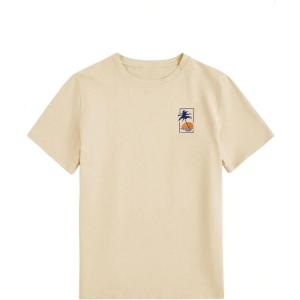 imageSOLY HUX Mens Graphic Tee Tops Vintage Letter Print Short Sleeve Crewneck Casual Summer T ShirtsApricot Tree