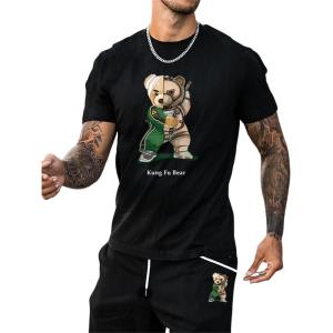 imageSOLY HUX Mens Graphic Tee Tops Vintage Letter Print Short Sleeve Crewneck Casual Summer T ShirtsBlack