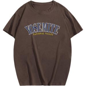 imageSOLY HUX Mens Graphic Tee Tops Vintage Letter Print Short Sleeve Crewneck Casual Summer T ShirtsChocolate Brown