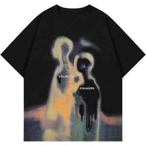 imageSOLY HUX Mens Oversized Graphic Tees Crew Neck Short Sleeve Vintage Streetwear T Shirt TopsBlack Letter Printed