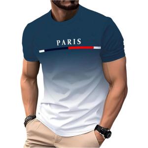 imageSOLY HUX Mens Short Sleeve Crew Neck Cool T Shirts Ombre Tops Graphic Tees Summer OutfitDark Blue Multi