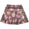 imageSOLY HUX Womens Leopard Floral Mesh Mini Skirt Y2k Ruched A Line Flared Summer SkirtsBrown Leopard