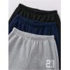 imageSOLY HUX Boys 3 Piece Sweatpants Letter Graphic Elastic Waist Workout Casual Joggers PantsMulticolor Letter