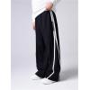 imageSOLY HUX Boys Baggy Sweatpants Striped Side Elastic Waist Wide Leg Loose Track PantsBlack Letter