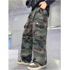 imageSOLY HUX Boys Cargo Jeans Camo Print Straight Leg Baggy Denim Pants Casual StreetwearArmy Green