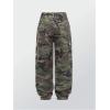 imageSOLY HUX Boys Cargo Jeans Camo Print Straight Leg Baggy Denim Pants Casual StreetwearArmy Green