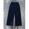 imageSOLY HUX Boys Casual Sweatpants Elastic Waist Wide Leg Baggy Athletic Pants with PocketsPure Dark Blue