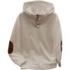 imageSOLY HUX Boys Long Sleeve Hoodie Textured Half Button Hooded Sweatshirt Casual Fall Pullover TopsPure Apricot