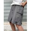 imageSOLY HUX Boys Summer Cargo Shorts Straight Leg Outdoor Bermuda Shorts with PocketPlain Grey