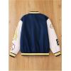 imageSOLY HUX Boys Varsity Jacket Letter Graphic Color Block Long Sleeve Button Down Baseball Jacket StreetwearRoyal Blue Letter