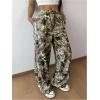 imageSOLY HUX Girls Camo Pants Elastic Waist Baggy Wide Leg Y2k Sweatpants with Pockets Casual StreetwearMulti Camo
