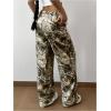 imageSOLY HUX Girls Camo Pants Elastic Waist Baggy Wide Leg Y2k Sweatpants with Pockets Casual StreetwearMulti Camo