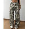 imageSOLY HUX Girls Camo Sweatpants Elastic Waist Baggy Wide Leg Casual Pants StreetwearMulticolor Camo